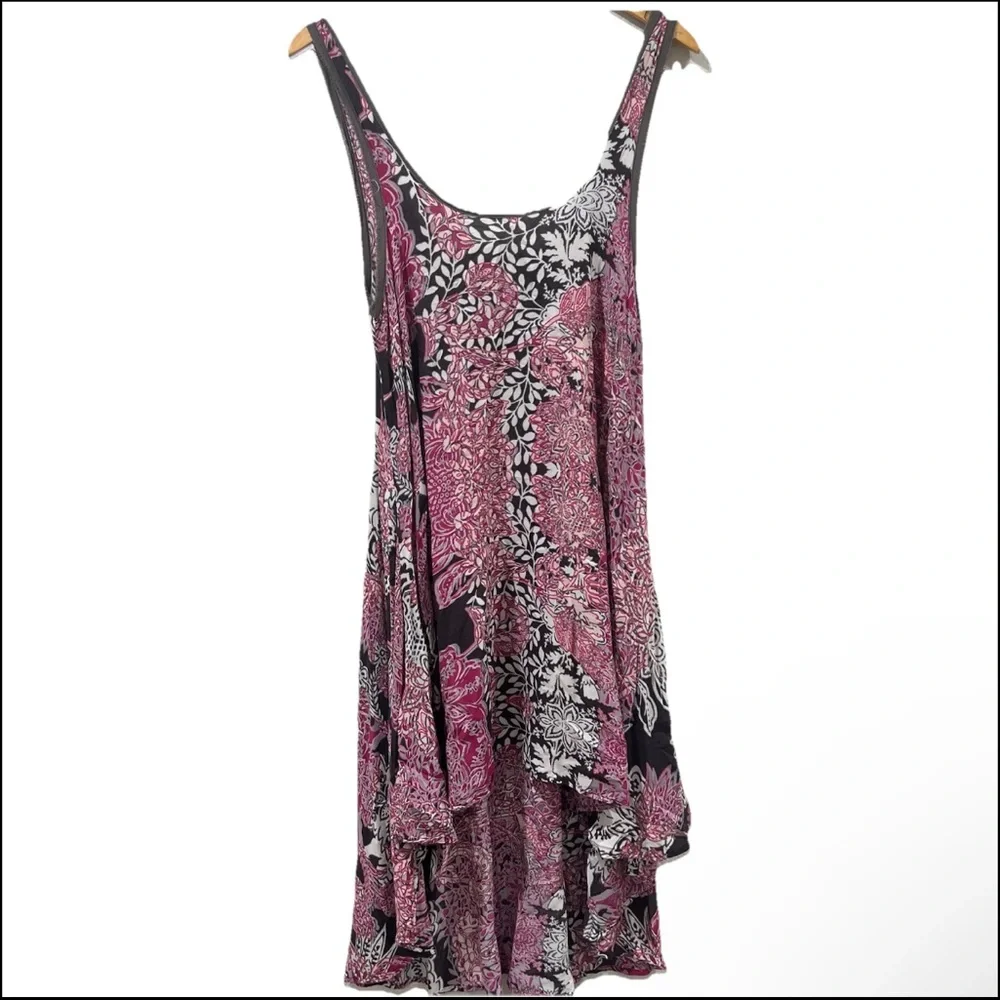 Free People Oversized Floral Bohemian Slip Dress Y2K Size XS
